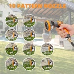 DNYKER 리트랙터블 가든 호스 릴, 길이 호스 1/2인치 자동 180 잠금, 10개 65피트 장착, 모든 벽 되감기, 느린 브래킷 노즐 스위벨 및 워터... 