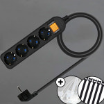 고용량멀티탭 블랙 고전압 고전력 국산 안전 컴퓨터 공업용 에어컨용 멀티 콘센트4구1.5m : 706하우스