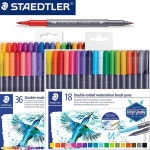 1836 색상세트 독일 STAEDTLER 컬러 형광펜 3001 양방향 수용성 수채화 펜 컬러 마커 학교 미술 용품 : 정가01