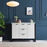 수납장 주방 붙박이장 가구 도어형 서랍장 멀티 장 선반장 : 행운친구