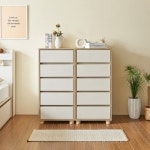 서랍 장 5단 다용도 보관함 와이드 협탁 수납장 통 : 행운친구