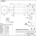 Nema23 스테퍼 모터 2상 3.2 N.m 1.8 ° 체장 112mm 단일 샤프트 직경 고성능 하이브리드 : 플러스 상사