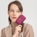 지퍼와 탈착식 열쇠고리가 있는 여성용 정품 가죽 카드 케이스 지갑용 이미투 RFID 신용카 : 샵인피츠버그