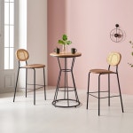 테이블 원형 라운드 거실 미니 가구 카페 2인 식탁 주방 사이드 티 : 행운친구