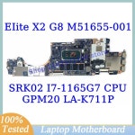 M51655-001 M53510-601 HP EIite X2 G8 SRK02 I7-1165G7 CPU LA-K711P 노트북 마더보드  테스트됨 : 시구왕아이