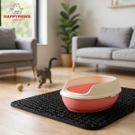 고양이매트 이지클린 매직 사각 블랙 벌집매트 고양이카페트 사막화방지 : 행복한발자국