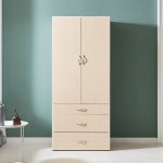 옷장 장롱 드레스룸 도어 침실 행거 수납 가구 화이트 : 행운친구