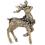 스노우올 1Pcs 골드 디어 피규어 황동 작은 조각상 집 조각품 장식 동물 러스틱 오피스 홈 데코 월 아트 선물 (사슴-10) Bird-13 : 성심무역