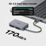 카드 리더기UGREEN USB-C 카드 리더기 보관 케이스 SD/TF/휴대폰용 마이크로SD PC 노트북 액세서리 스마트 메모리 SD 어댑터 : 청우GTC