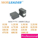 Mosleader 0650 인덕터 1000 개, 7x7x5 1UH 1.2UH 3.3UH 4.7UH 6.8UH : 바다글로벌27