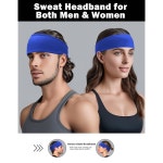 남녀를 위한 6팩 스포츠 머리띠, 스웨트 위킹 운동 스웨트밴드, 달리기, 자전거 타기, 축구, 요가를 밝은 머리띠 Black 6 Pack : 오더메이트행
