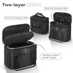 ECOFLOW DELTA 3 플러스 휴대용 발전소와 호환되는 OURHZTB 케이스, 2 태양광 발전기 및 액세서리와 야외 여행용 보관 가방, 어깨끈 포함... 