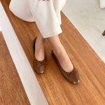 [G3756] 깔끔한 둥근코 1cm 리본 플랫슈즈 : 새로이클라쓰