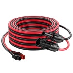 Bateria Power 10FT 10AWG 태양광 패널 케이블 커넥터와 Anderson 어댑터, 발전기 발전소 호환, 골 제로 예티 휴대용 야외 캠핑(3M... 