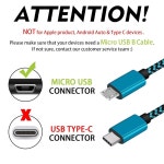 USB 안드 휴대폰 충전 케이블 모토 E5 G5 G6 플레이용 2팩 6피트 고속 코드 알카텔 1B 1C 1L 1S 1V 1X 1SE 3L 3X( ) 파이어 HD 7 8 10... 