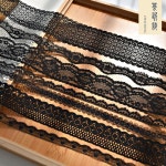 각종 원단 고딕 스타일 블랙 속눈썹 레이스 액세서리 핸드메이드 인형 옷 칼라 홀로우 절묘함 1 H6511 1미터 : 벤더모어