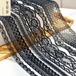 각종 원단 고딕 스타일 블랙 속눈썹 레이스 액세서리 핸드메이드 인형 옷 칼라 홀로우 절묘함 1 H6511 1미터 : 벤더모어