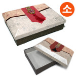 전통 한지상자 / 한과상자 선물상자 이바지함 예물함 폐백함 예단함 떡상자 (꽃무늬)-소, 1개 : 코지마트