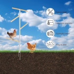 협동조합을 위한 대형 닭 농어 장난감, 금속 접지 플러그가 달린 회전식 나무 닭 둥지 바, 협동조합을 위한 가금류 엔터테인먼트, 앵무새 사랑새와... 