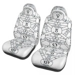 Kabbalah Tree Of Life 자동차 시트 커버 맞춤형 인쇄 범용 전면 보호 액세서리 세트 c : 디로스상사