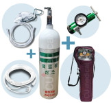 [산소포함] 휴대용 산소통 2.8L 풀세트 / 레귤레이터 전용가방 2M콧줄 산소마스크 포함 : 산소발생기 CU메디칼