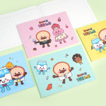 핑크풋 브레드이발소 15칸 노트 캐릭터 한글쓰기 받아쓰기 글씨연습 공책 : 스쿨나라몰