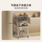 이동식 수납장 홈 세탁 바구니 보관 욕실 침실 카트 철제 틈새 트롤리 통기성 정리 거실 주방 인테리어 : FEELINGMALL