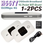 1-2PCS H5577 4G 포켓 WiFi 라우터 휴대용 모바일 스팟 SIM 카드 슬롯이있는 150Mbps 2100mAh 광대역 무선 라우터 : 이룸종합상사49