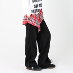 닷이프 여성용 더미 체크 레이어드 와이드 팬츠 P25FW1-A2165 : 닷이프