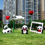 판다조각상 포토존 야외 조형물 대형 동물 조경 공원 꾸미기 팬더 판다 : 모아메리