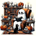 초보자를 위한 고스트 스탬프 크로스 스티치 키트, 성인을 할로윈 니들포인트 11개의 CT 패턴 치수 포함 아트 공예 키트 14x14인치(프레임... 