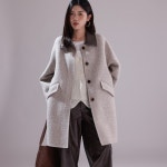 핸드메이드 울 더블 A라인키작녀 반코트YM654 : YAMI 코리아
