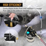 EWK 22 공압 브레이크 유체 블리더 키트 17 어댑터와 2 호스가 장착된 2L 진공 펌프 자동차 오토바이 트럭 및 ABS 시스템용 1인용 브레이크 및... 