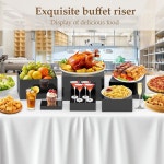 파티용 푸드 디스플레이 라이저, 블랙 디저트 스탠드, 아크릴 큐브 박스 테이블 케이터링 5인치 6인치 7인치 8인치 9인치 10인치 : 네오플러스... 