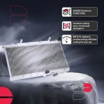 BDFHYK 2ROW 40mm 45111FE091 Alu num Radiator Com ible with for 2005 2006 Saab 9 2X H4 2 0L/H4 5L 200 : 르 샤토