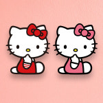 헬로키티 포토존 125 / 산리오 캐릭터 판넬 포토존 보드 어린이날 생일 이벤트 장식 소품 레드 슈퍼컴 하드보드지（10T） 30 x 30cm 이하... 