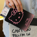 G1496 산리오 헬로키티 여권케이스 카드지갑 여행 캐릭터 분실방지 여행 : 쿠마네상점