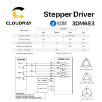 Cloudray Leadshine 3 상 3DM683 스테퍼 전동 드라이버 20-60VDC 0.5-8.3A : 제이앤에스01