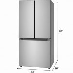 Savalo SCFR500P30SS 33인치 하단 마운트 프렌치 도어 냉장고, 16.5 cu. 용량, 제빙기, 에너지 스타, 스테인리스 스틸 포함 : 러브인알로하