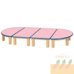 CT 유아책상 어린이집책상 분홍테두리 유아공부상 : 당근포레스트
