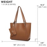 스칼튼 여성용 인조 가죽 지갑 및 핸드백, 숄더백, 탑 핸들 사첼, 파우치 포함 호보백, H1035 Brown C Medium : 착한 나그네