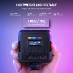 NEEWER RGB 마그네틱 비디오 조명 앱 제어 360  풀 컬러 LED 카메라 조명 3 콜드 슈즈 사진 RGB62 : 루카스벨