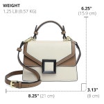 스칼튼 퀼트 크로스바디 사첼, 체인 스트랩 숄더백, 가죽 미니 핸드백, H2065 Beige/Brown Small : 착한 나그네