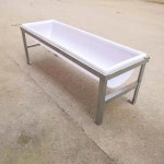 염소 사료통 먹이통 여물통 스텐 목장 농장 배식통 밥통 가축 축사 송아지 1미터 부티크 양갱 : 루트오