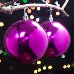 비양네 퍼플유광볼 2p 크리스마스인테리어소품 크리스마스악세사리 열쇠고리 : 비양네