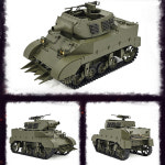 116 RC 탱크 제2차 세계 대전 탱크 US G2079 M8 연기 터렛 회전 360이 포함된 How itzer 모터 캐리지  Tempo 키즈 : 루카스벨