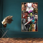 공포 다이아몬드 아트 키트, 할로윈 5D 빅 페인팅 DIY 풀 드릴 젬 도트 가정용 벽 장식용 15.7x25.5인치 Halloween-G8263 : 모던업 Modern-up