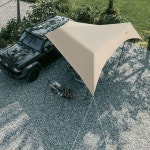 차량용 블랙코팅타프 빨판흡착식 설치 어닝 차박타프 블루윙스 사이드 선루프 다양한 차종에 적응 : 참편한상점