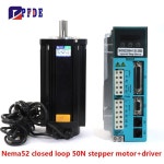 NEMA52 130mm 폐쇄  50N.m 스테퍼 모터  토크 3상 모터옵션C 밀링  서보 드라이버 : 에스에이글로벌20