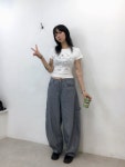 키치 투스 슬림 반팔 티셔츠 (1color) : 요치요치